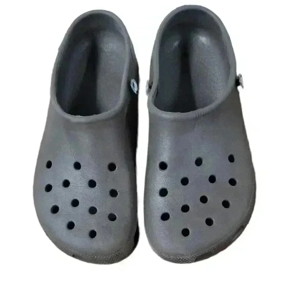 Crocs brown slip on clogs without strap sz Men 7 women 9